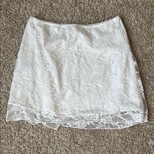 White A-line Mini Skirt for Cocktail Events